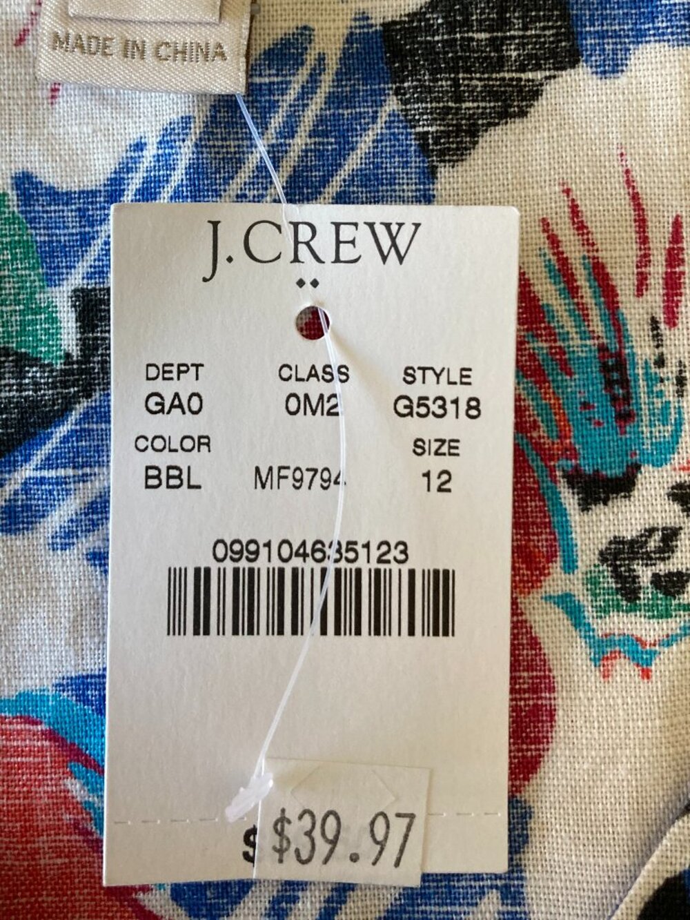 NWT J.Crew Tank Top Women Size 12 Linen/Cotton Blend - Picture 5 of 11